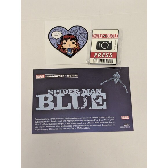 Funko POP! Marvel Collector Corps Spider-Man Blue Box XL Spider-Man Gwen Pops - Picture 6 of 12